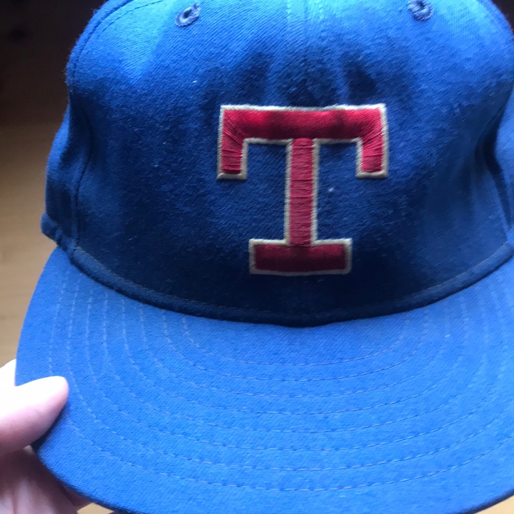 Game Worn 1987 Texas Rangers MLB pro collection Hat